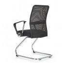 Кресло компьютерное HALMAR VIRE SKID черный/хром